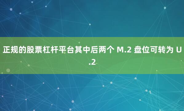 正规的股票杠杆平台其中后两个 M.2 盘位可转为 U.2